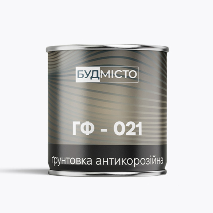 Ґрунтовка антикорозійна ГФ-021 , БУДМІСТО, червоно-коричневий, 0,9л